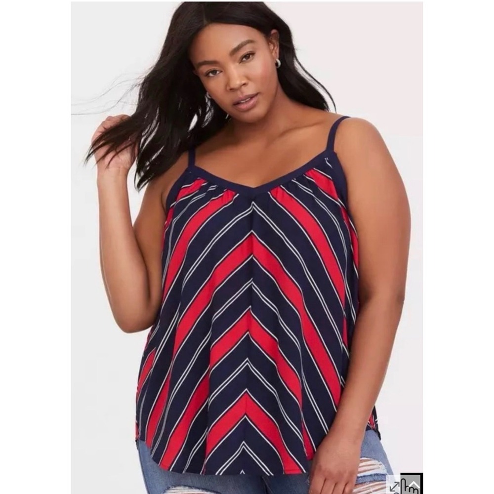 Torrid Sophie Georgette Cami Tank Plus Size 2X Preppy Chic
